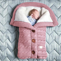 Sleeping Bag Outdoor Button Baby Knitted Sleeping Bag-Sleeping Bags-Golonzo