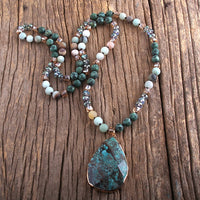 Natural Stones With Semi Precious Pendant Bohemia Necklaces-Necklace-Golonzo