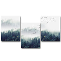 Nordic Decoration Forest Lanscape Wall Print Canvas-Paint-Golonzo