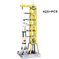 Space station Saturn V Rocket Building Blocks City Shuttle satellite Astronaut-Toys-Golonzo