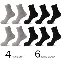 10 Pairs / Lot Men's Breathable Cotton Socks -US size(7-12)-Socks-Golonzo