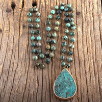 Natural Stones With Semi Precious Pendant Bohemia Necklaces-Necklace-Golonzo