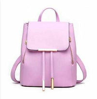 Women High Quality PU Leather Backpack / School Candy Color Bags For Teenagers Girls-Backpacks-Golonzo