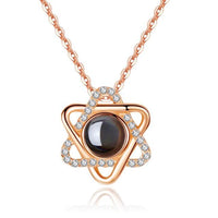 Letter Love Memory - Projection Pendant Necklace-Necklaces-Golonzo