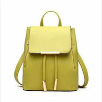Women High Quality PU Leather Backpack / School Candy Color Bags For Teenagers Girls-Backpacks-Golonzo