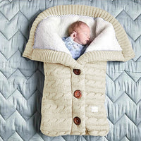 Sleeping Bag Outdoor Button Baby Knitted Sleeping Bag-Sleeping Bags-Golonzo
