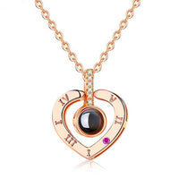 Letter Love Memory - Projection Pendant Necklace-Necklaces-Golonzo
