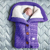 Sleeping Bag Outdoor Button Baby Knitted Sleeping Bag-Sleeping Bags-Golonzo