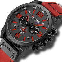 Men's Watches - Quartz Military Genuine Leather Waterproof Sport Wristwatch-Watch-Golonzo