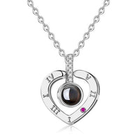 Letter Love Memory - Projection Pendant Necklace-Necklaces-Golonzo