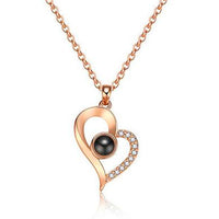 Letter Love Memory - Projection Pendant Necklace-Necklaces-Golonzo