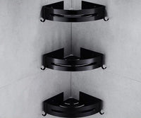 Nail Free Space Aluminum Black Bathroom Shelf-Bathroom Accessory Sets-Golonzo