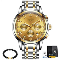 Luxury Watch Mens Quartz Stainless Steel Fashion Chronograph Watch-Watch-Golonzo