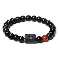 12 Zodiac Signs Charm Natural Stone Beads Bracelets-Bracelets-Golonzo