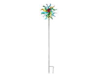 Iron Art Craft Outdoor 3D Wind Spinner Reflective Painting and Rustless Windmill-Garden-Golonzo