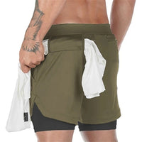 Running Shorts Men 2 In 1 Double deck Quick Dry-Exercise & Fitness-Golonzo