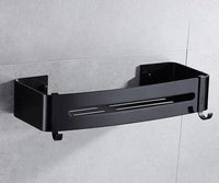Nail Free Space Aluminum Black Bathroom Shelf-Bathroom Accessory Sets-Golonzo