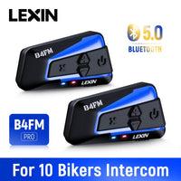 Motorcycle Bluetooth Helmet Headsets Intercom - LX B4FM Pro-Motorcycle Helmet Parts & Accessories-Golonzo
