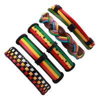 Vintage Casual Leather Charm Bracelets - Multilayer Braid Wrap Bangles-Bracelet-Golonzo