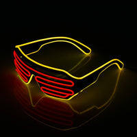 Two-Color Flash Glasses Luminous Lighting - Colorful Glowing DJ Glasses-Sunglasses-Golonzo