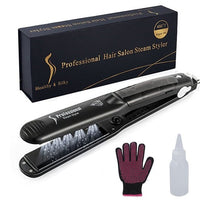 Professional Hair Salon Steam Styler - Healthy&Silky Hair Straightener-Curling Irons-Golonzo