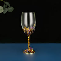 Enamel Iris Glass - Unique Champagne Flutes Crystalline-Glass-Golonzo