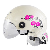 Women Motorcycle Helmet Pink Half Cascos Half Face Vespa Helmet-Motorcycle Helmets-Golonzo