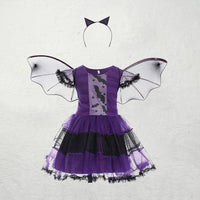 Kids Girls Violet Fancy Costume for Halloween-Costumes-Golonzo