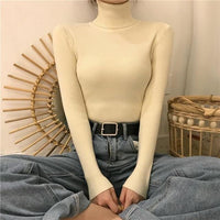 Turtleneck Sweaters - Pullover Heaps Collar Knit Sweaters-Sweater-Golonzo