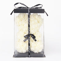 Hand Made Teddy Rose Bear With Box Artificial 25cm-Artificial flower-Golonzo