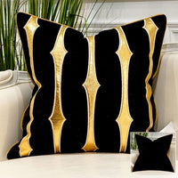 Luxury Blue Cushion Covers Decorative Pillow Cases Appliqu-Back & Lumbar Support Cushions-Golonzo