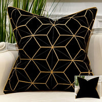Luxury Blue Cushion Covers Decorative Pillow Cases Appliqu-Back & Lumbar Support Cushions-Golonzo