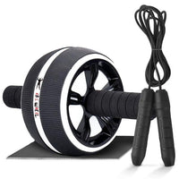 Roller&Jump Rope No Noise Abdominal Wheel with Mat For Arm Waist Leg Exercise-Exercise & Fitness-Golonzo