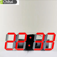 Large Digital 3D Led Wall Clock Modern Design Home Decor-Wall Clocks-Golonzo