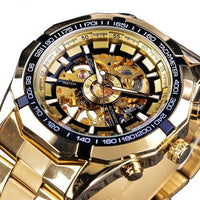 Stainless Steel Waterproof Mens Skeleton Watches-Watch-Golonzo