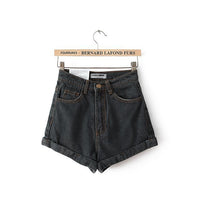Summer Denim Vintage High Waist Shorts Jeans-Shorts-Golonzo