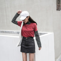 High Waist Casual Jeans Skirts - Womens Pockets Denim Skirt-Skirts-Golonzo