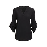 Women Chiffon Blouses V-Neck Shirt-Shirts & Tops-Golonzo