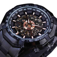 Stainless Steel Waterproof Mens Skeleton Watches-Watch-Golonzo