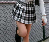 Y2K Style Fashion Plaid Pleated Skirts-Skirts-Golonzo