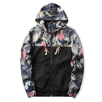 Slim Fit Floral Bomber Jacket-Coats and Jackets-Golonzo