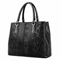 Luxury Snake PU Leather Women Tote Bag-Handbags-Golonzo