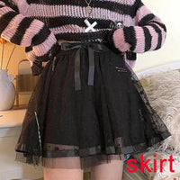 Striped Gothic Lolita Sweaters-Clothing-Golonzo