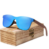 Fashion Men Sunglasses Polarized with Natural Walnut Wood Temple-Sunglasses-Golonzo