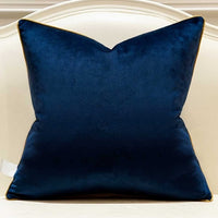 Luxury Blue Cushion Covers Decorative Pillow Cases Appliqu-Back & Lumbar Support Cushions-Golonzo