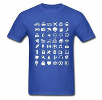 Travel Icon T-Shirt for Traveler / Backpacking-Shirts and Tops-Golonzo