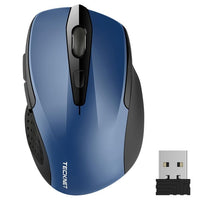 TeckNet Pro Wireless Mouse Nano Receiver Ergonomic Mice - 6 Buttons 2400DPI-Mice & Trackballs-Golonzo