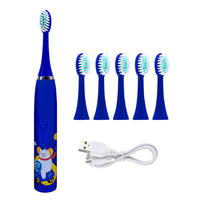 Kids Electric Toothbrush With 5 Brush Heads-Toothbrushes-Golonzo