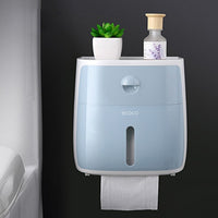 Plastic toilet paper holder bathroom double paper tissue box wall-Toilet Paper Holders-Golonzo