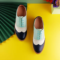 Leather Oxford Shoes Loafers for Women-Shoes-Golonzo